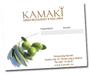 Ett presentkort på restaurang Kamaki är alltid uppskattat